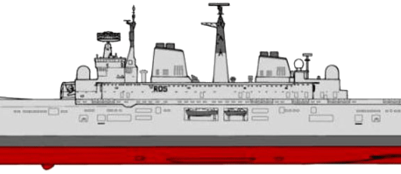 Корабль HMS Invincible R05 [Light Carrier] (1982) - чертежи, габариты, рисунки